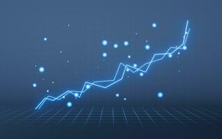 statistical graph with business finance concept, 3d rendering. photo