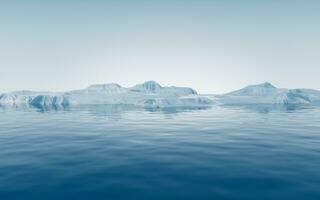 Lake and water surface background, 3d rendering. photo