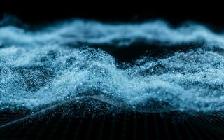 Abstract wave particles background, 3d rendering. photo