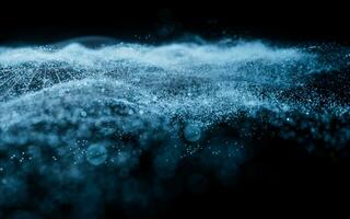 Abstract wave particles background, 3d rendering. photo