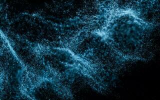 Abstract wave particles background, 3d rendering. photo