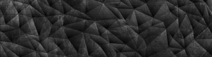 Dark grey grunge tech low poly abstract background vector