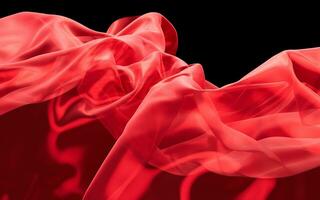 Smooth wave cloth background, 3d rendering. photo