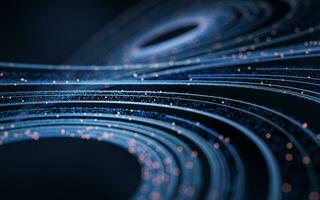 Flowing digital lines background, 3d rendering. photo