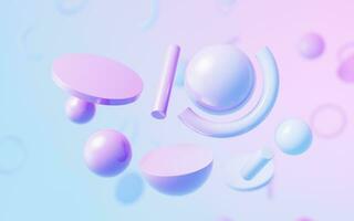 Abstract geometry shapes background, 3d rendering. photo