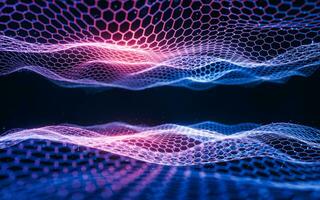 Digital hexagonal graphic background, 3d rendering. photo