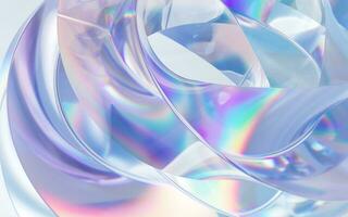 Abstract twist curve geometry, 3d rendering. photo