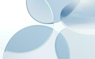 Round glass geometry background, 3d rendering. photo