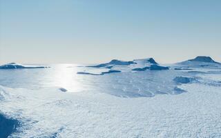 Ice ground with crack pattern, 3d rendering. photo