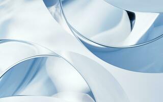 Abstract twist curve geometry, 3d rendering. photo