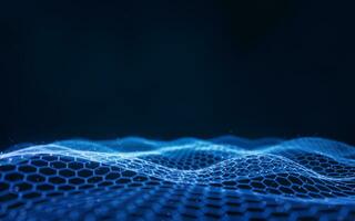 Digital hexagonal graphic background, 3d rendering. photo