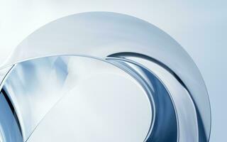 Abstract twist curve geometry, 3d rendering. photo