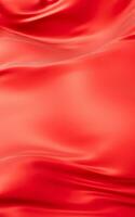 Flowing red wave cloth background, 3d rendering. photo