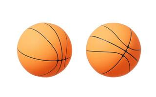 Basketball isolated on white background, 3d rendering. photo