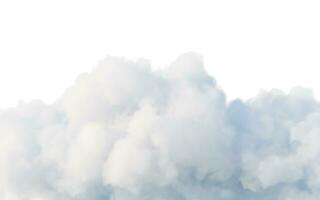 Cloud on white background, 3d rendering. photo