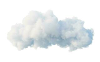 nube en blanco fondo, 3d representación. foto