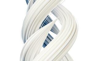 Flowing and twist geometry lines, 3d rendering. photo