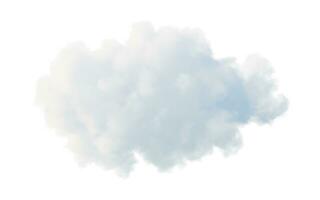 Cloud on white background, 3d rendering. photo