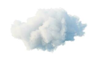 Cloud on white background, 3d rendering. photo