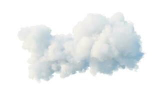 Cloud on white background, 3d rendering. photo