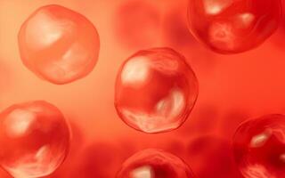 Red soft liquid bubble background, 3d rendering. photo