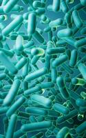 Large groups of germs with green background, 3d rendering. photo