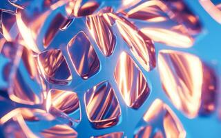 Abstract glass geometry background, 3d rendering. photo
