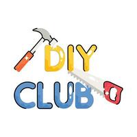 Diy club doodle vector colorful  Sticker. EPS 10 file