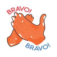 Bravo doodle vector colorful  Sticker. EPS 10 file