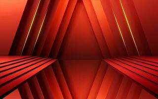 Red luxurious stage background, 3d rendering. photo