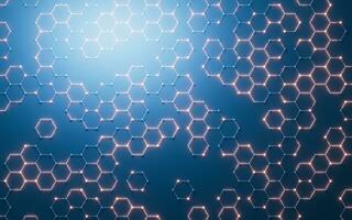 Hexagonal structure background, 3d rendering. photo