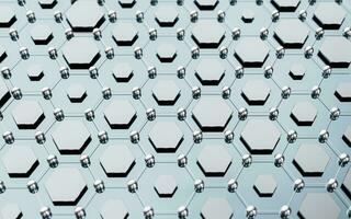 Hexagonal structure background, 3d rendering. photo