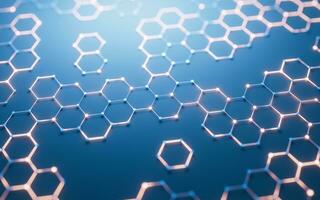 Hexagonal structure background, 3d rendering. photo