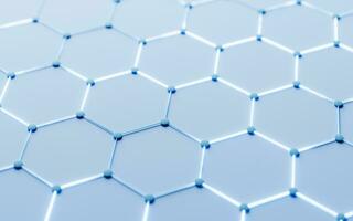 Hexagonal structure background, 3d rendering. photo