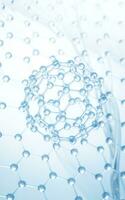 Molecule structure with sphere shape, 3d rendering. photo