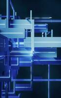 Science and technology line structure, 3d rendering. photo