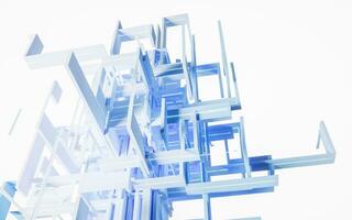 Abstract geometry line structure, 3d rendering. photo