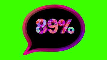 3d Numbers. Percent diagram banner with abstract colorful animated, ready to use for sale, promotion and other video