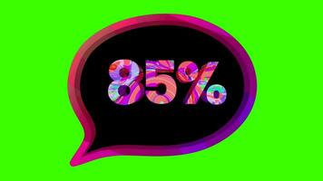 3d Numbers. Percent diagram banner with abstract colorful animated, ready to use for sale, promotion and other video