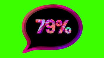 3d Numbers. Percent diagram banner with abstract colorful animated, ready to use for sale, promotion and other video