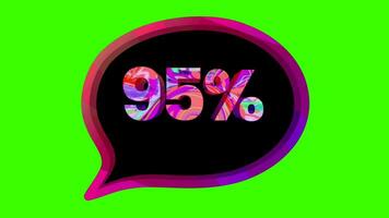 Percent diagram banner with abstract colorful animated, ready to use for sale, promotion and other video