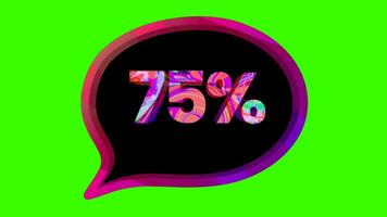 3d Numbers. Percent diagram banner with abstract colorful animated, ready to use for sale, promotion and other video