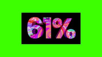 3d Numbers. Percent diagram banner with abstract colorful animated, ready to use for sale, promotion and other video