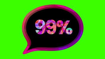 3d Numbers. Percent diagram banner with abstract colorful animated, ready to use for sale, promotion and other video