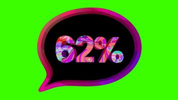 3d Numbers. Percent diagram banner with abstract colorful animated, ready to use for sale, promotion and other video