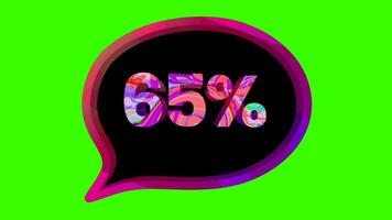 3d Numbers. Percent diagram banner with abstract colorful animated, ready to use for sale, promotion and other video