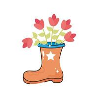 Boot doodle vector colorful Sticker. EPS 10 file