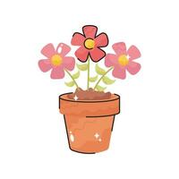 Plant doodle vector colorful Sticker. EPS 10 file