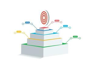 Infographic template for business. 5 Level Modern Circle Sales funnel diagram, presentation vector infographic.