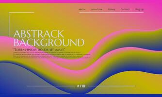 Abstract gradient fluid background website. with colorful abstract fluid 3d. vector